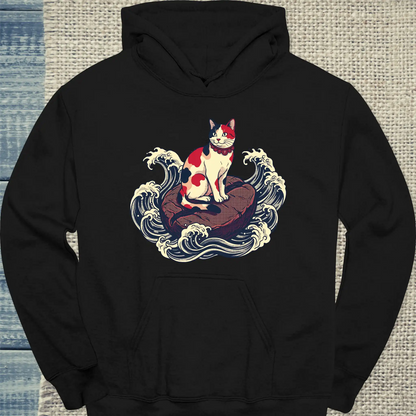 Hoodie - Dream - Unisex - Katze & Kaffee Schwarz