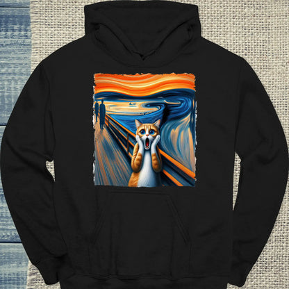 Hoodie - Edvard Munch - Schreiende Katze - Unisex - Katze Schwarz