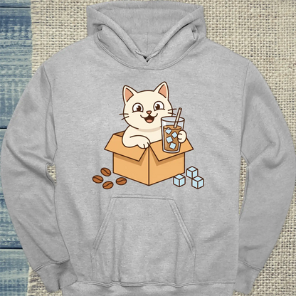 Hoodie - Endlich Sommer - Unisex - Katze, Sommer Grau