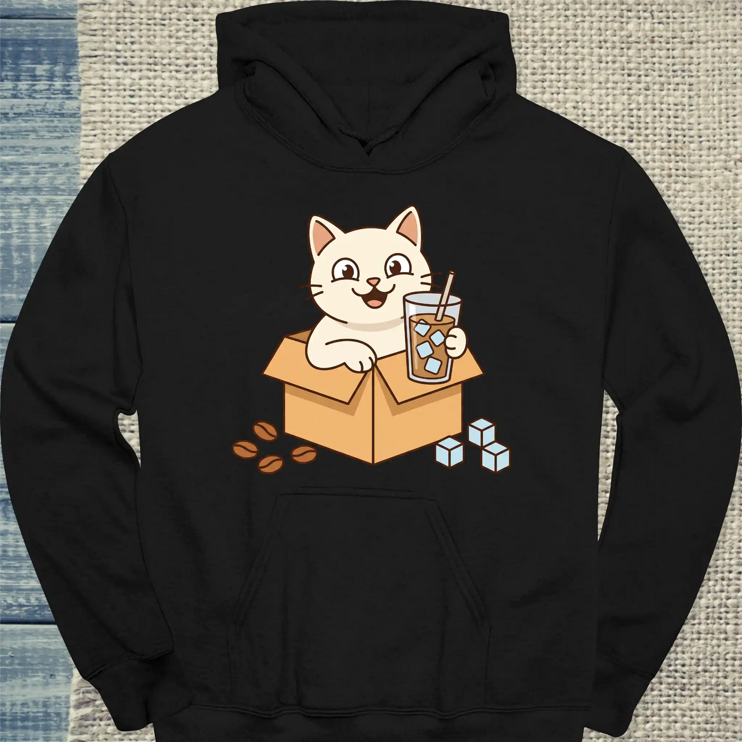 Hoodie - Endlich Sommer - Unisex - Katze, Sommer Schwarz