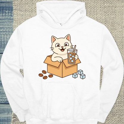 Hoodie - Endlich Sommer - Unisex - Katze, Sommer Weiß