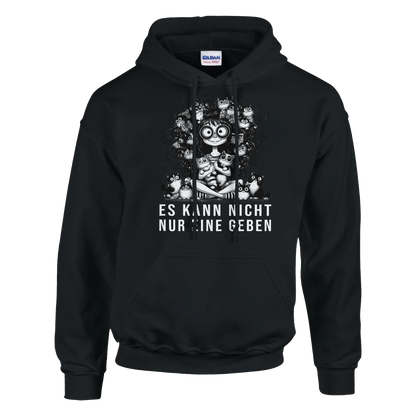 Hoodie - Es kann nicht nur eine geben - Unisex - Kaffee, Cat Lady Schwarz