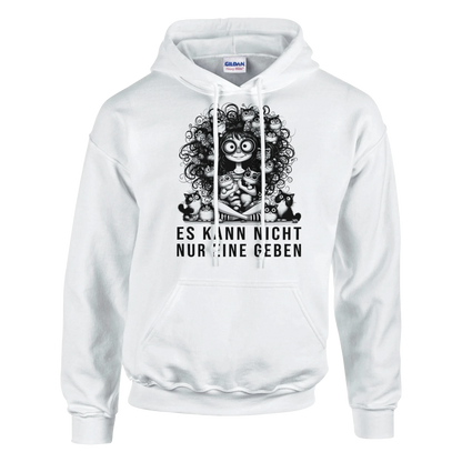 Hoodie - Es kann nicht nur eine geben - Unisex - Kaffee, Cat Lady Weiß