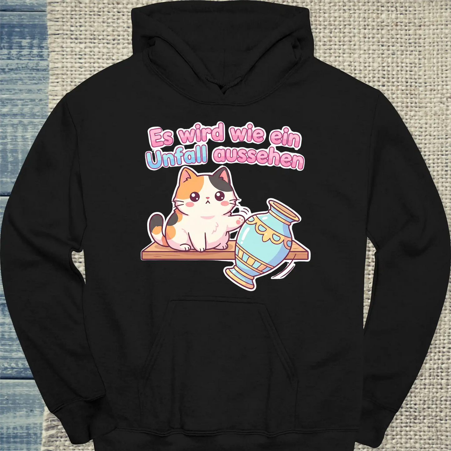 Hoodie - Es wird wie ein Unfall aussehen - Unisex - Katze Schwarz