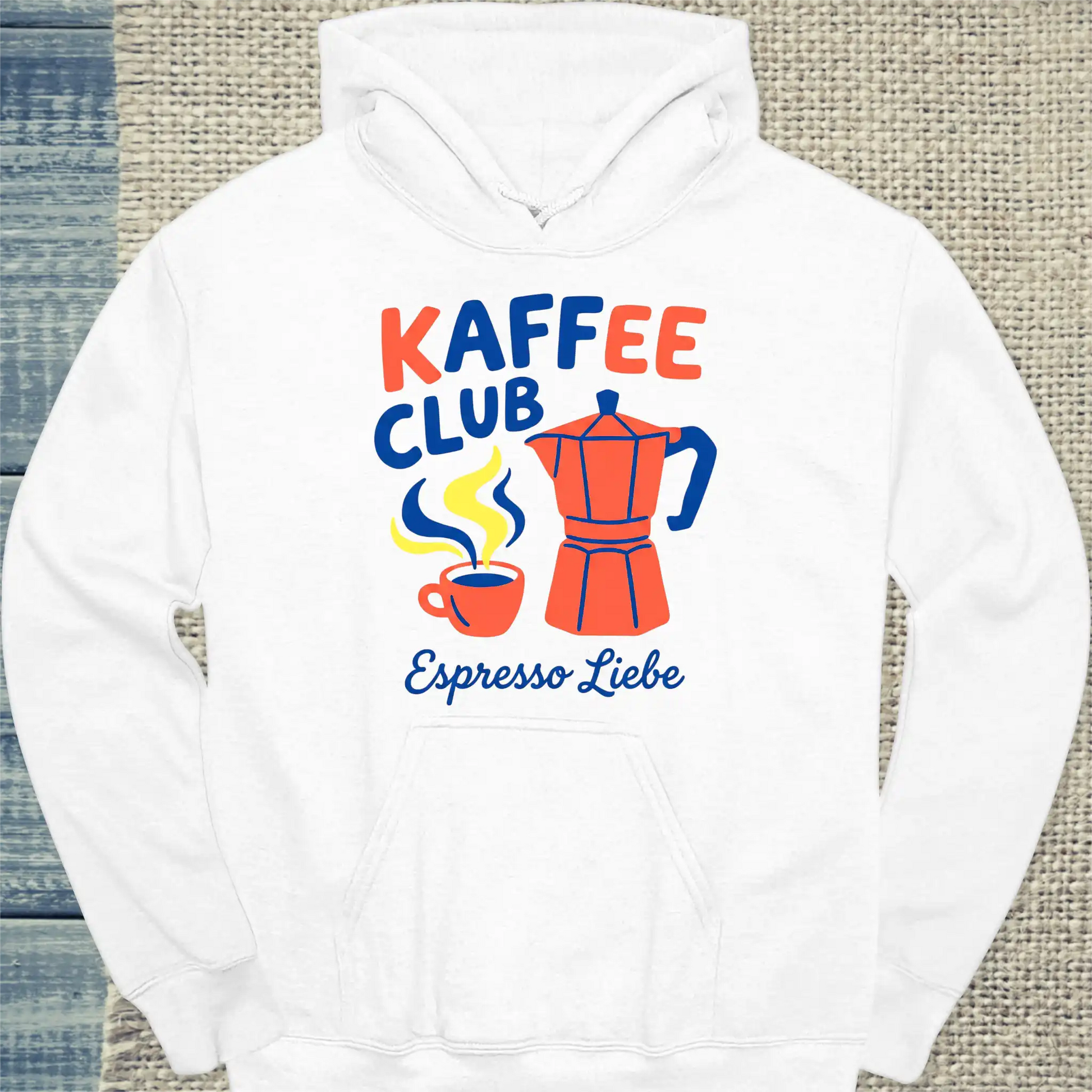 Hoodie - Espresso Liebe - Unisex - Kaffee Weiß