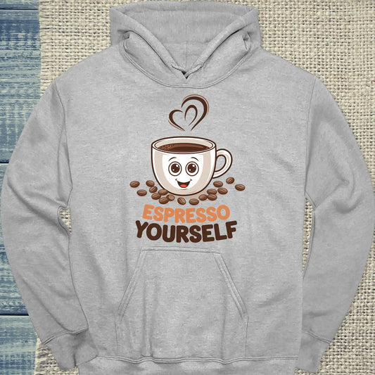 Hoodie - Espresso Yourselfe - Unisex - Kaffee Grau