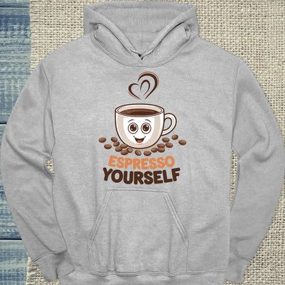 Hoodie - Espresso Yourselfe - Unisex - Kaffee Weiß