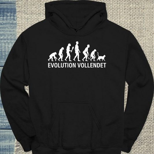 Hoodie - Evolution - Unisex - Katze Schwarz