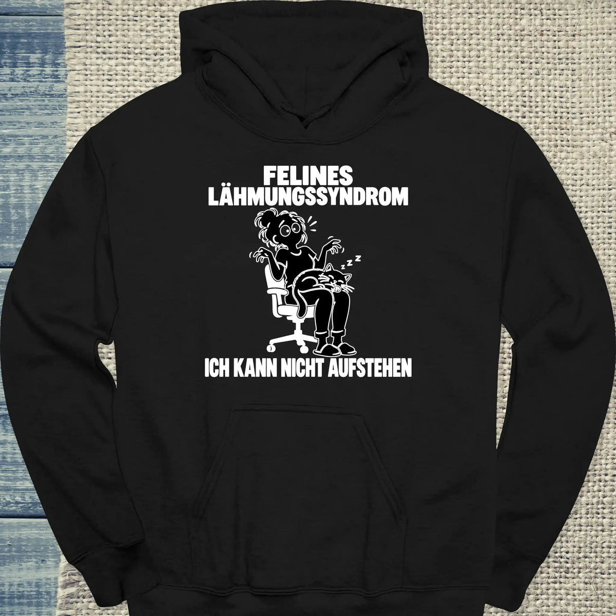 Hoodie - FELINES LÄHMUNGSSYNDROM - Unisex - Katze Schwarz