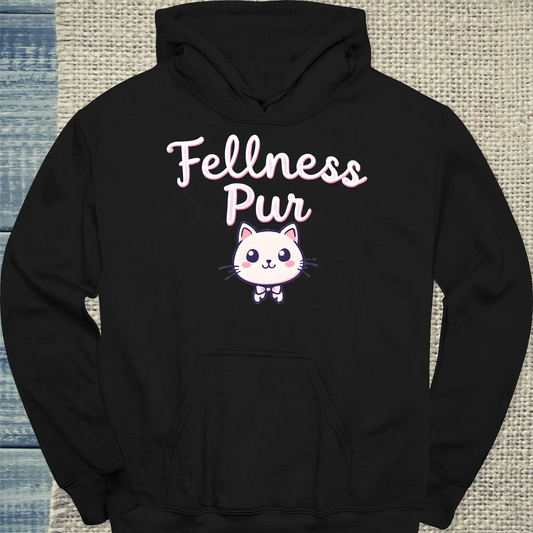 Hoodie - Fellness pur - Unisex - Katze Schwarz