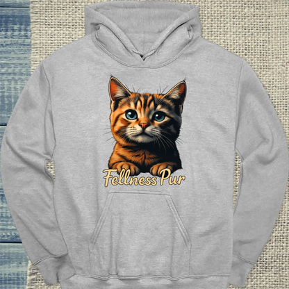 Hoodie - Fellness pur - Sweety - Unisex - Katze Grau