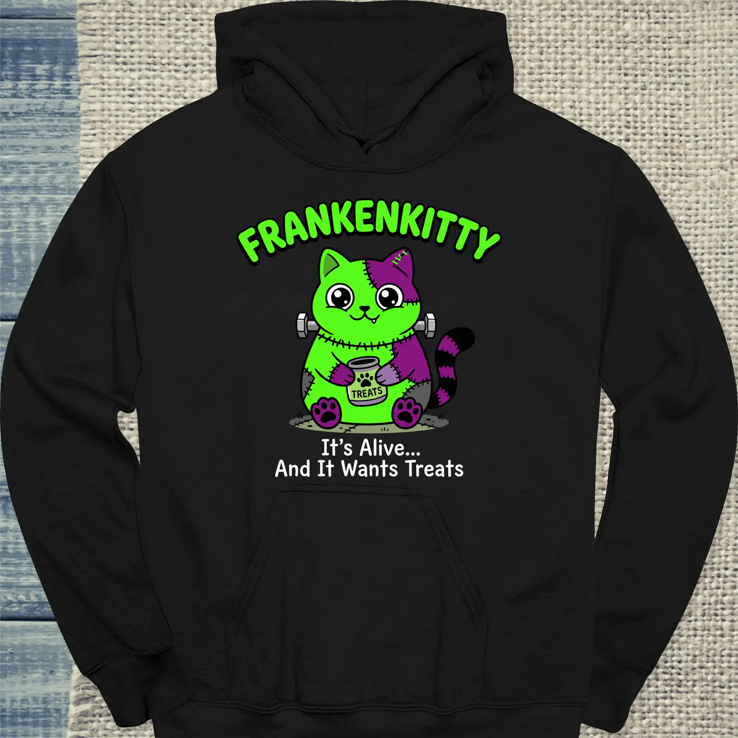 Hoodie - Frankenkitty - Unisex - Katze Schwarz