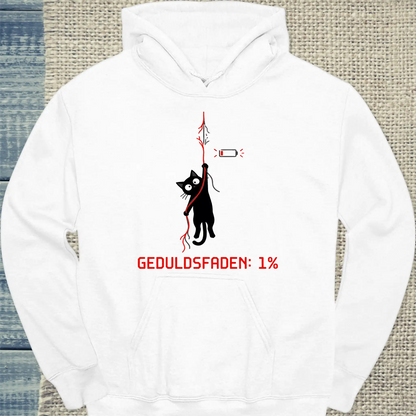 Hoodie - Geduldsfaden: 1% - Unisex - Katze Weiß