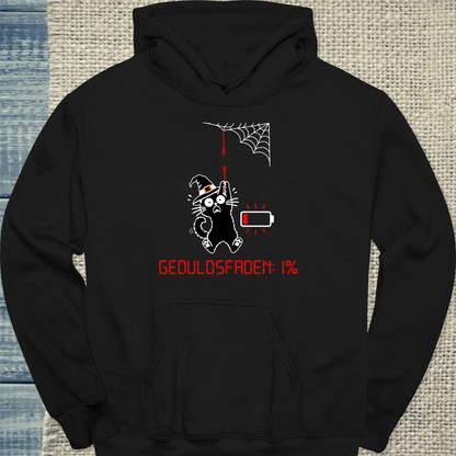Hoodie - Geduldsfaden Halloween - Unisex - Katze, Halloween Schwarz