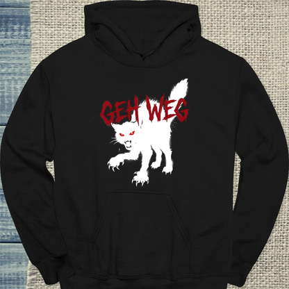 Hoodie - Geh weg - Unisex - Katze Schwarz