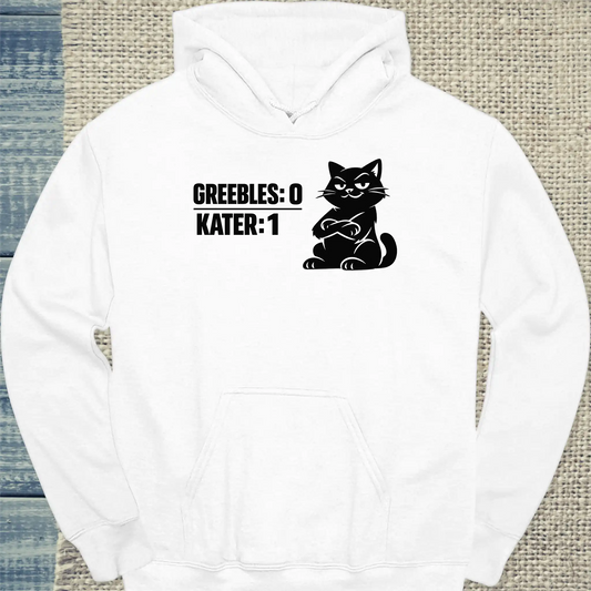 Hoodie - Greebles: 0 - Kater: 1 - Unisex - Katze Weiß