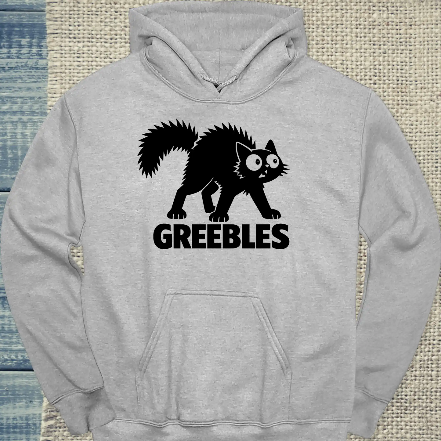 Hoodie - Greebles - Unisex - Katze Grau