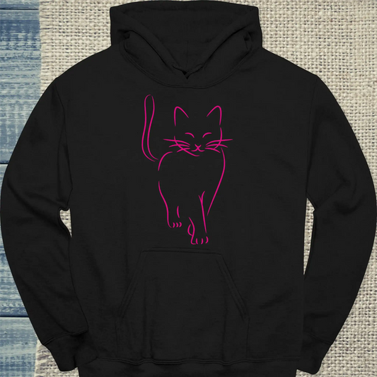 Hoodie - Heiße Katze - Unisex - Katze Schwarz