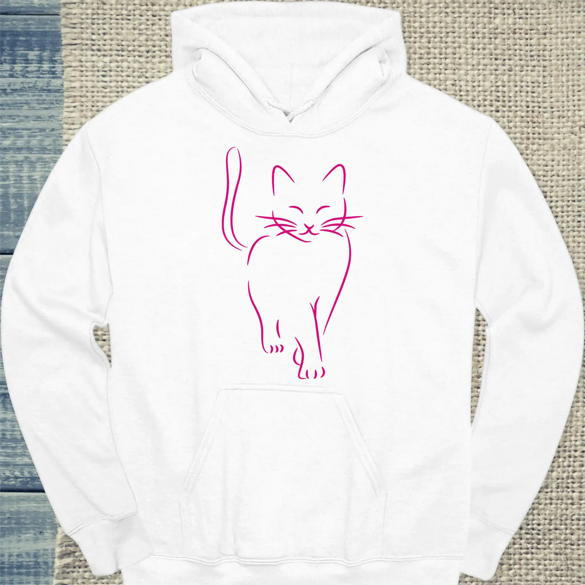 Hoodie - Heiße Katze - Unisex - Katze Weiß