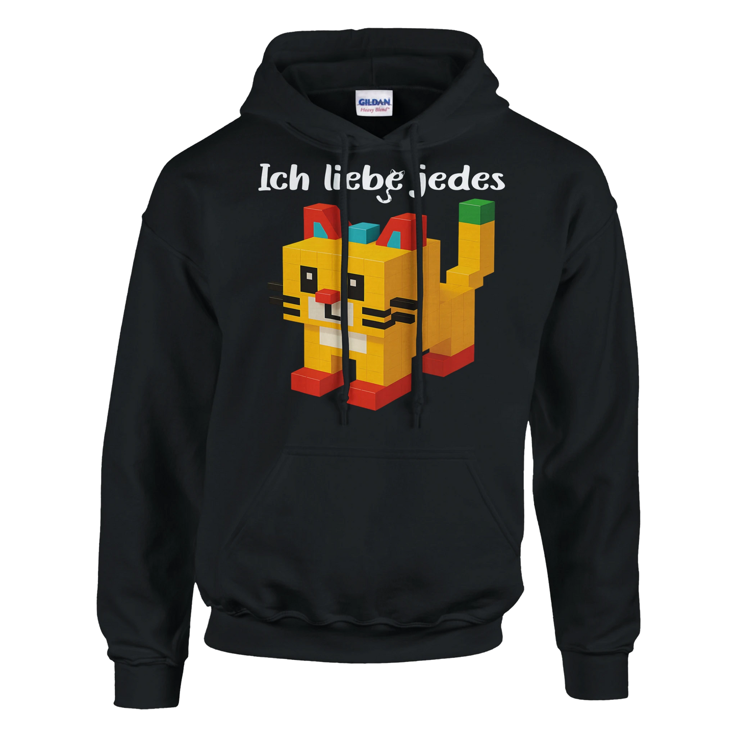 Hoodie - Ich liebe jedes Stück meiner Katze - Unisex - Katze Schwarz