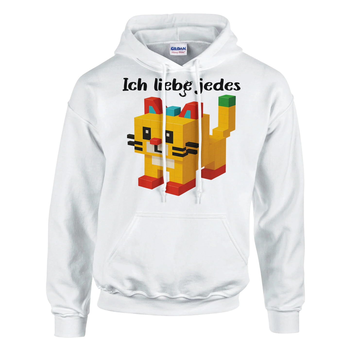 Hoodie - Ich liebe jedes Stück meiner Katze - Unisex - Katze Weiß