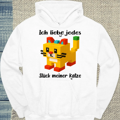 Hoodie - Ich liebe jedes Stück meiner Katze - Unisex - Katze Weiß