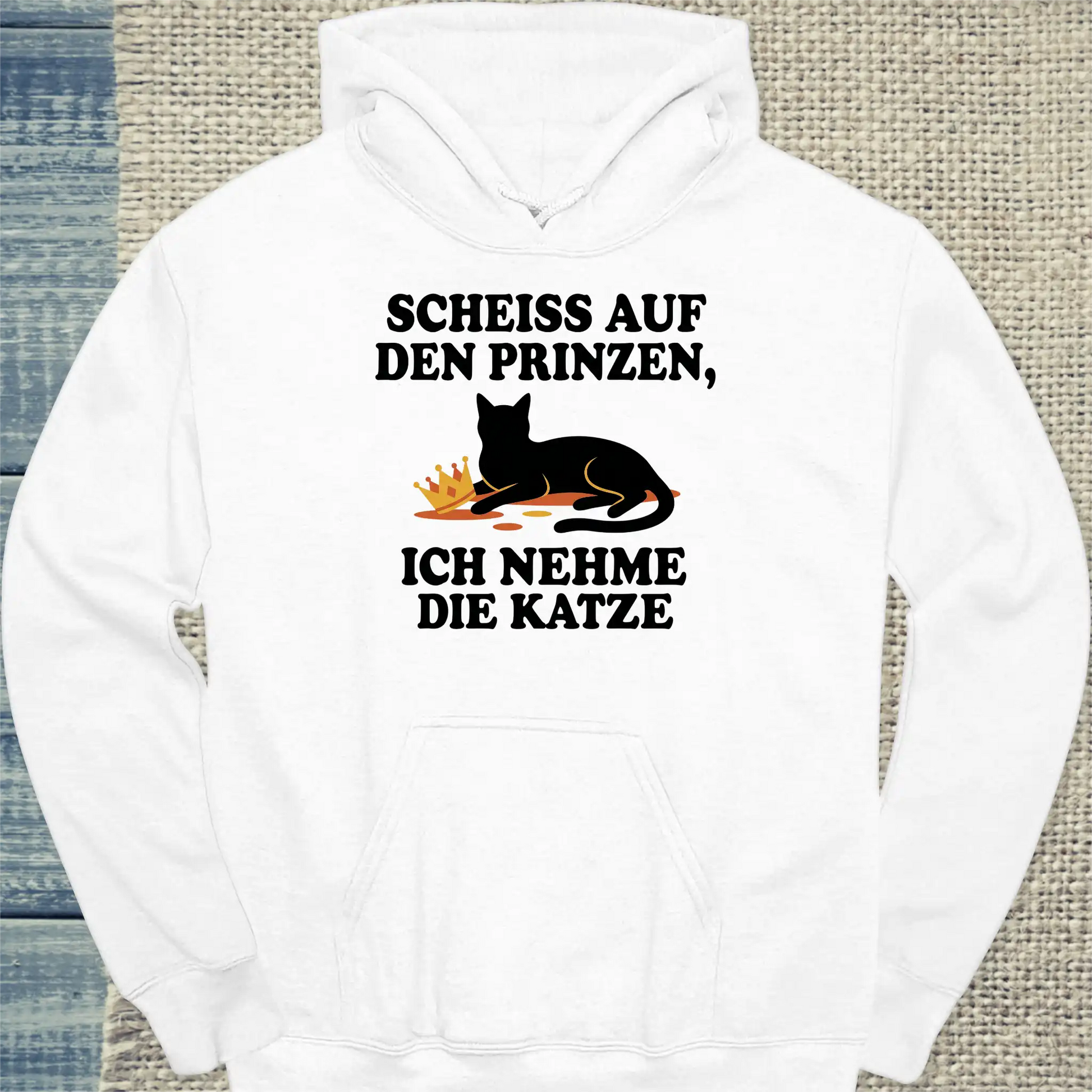 Hoodie - Ich nehme die Katze - Unisex - Katze Weiß