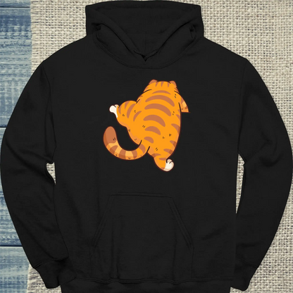 Hoodie - Ich schaff das - Unisex - Katze, Orange Schwarz