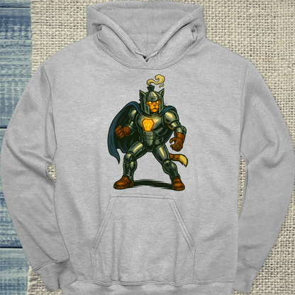 Hoodie - Iron Purr - Superpfoten - Unisex - Superpfoten Grau