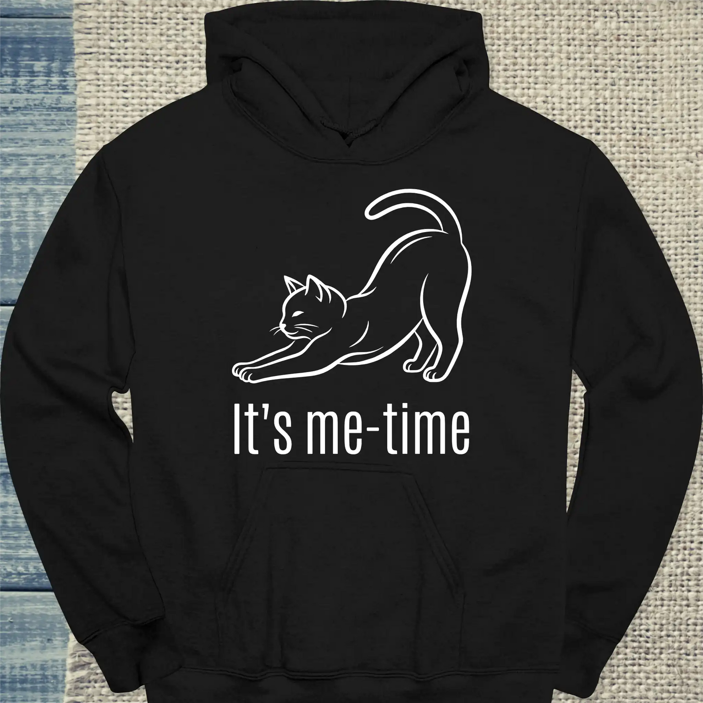 Hoodie - It's me-time - Unisex - Katze Schwarz