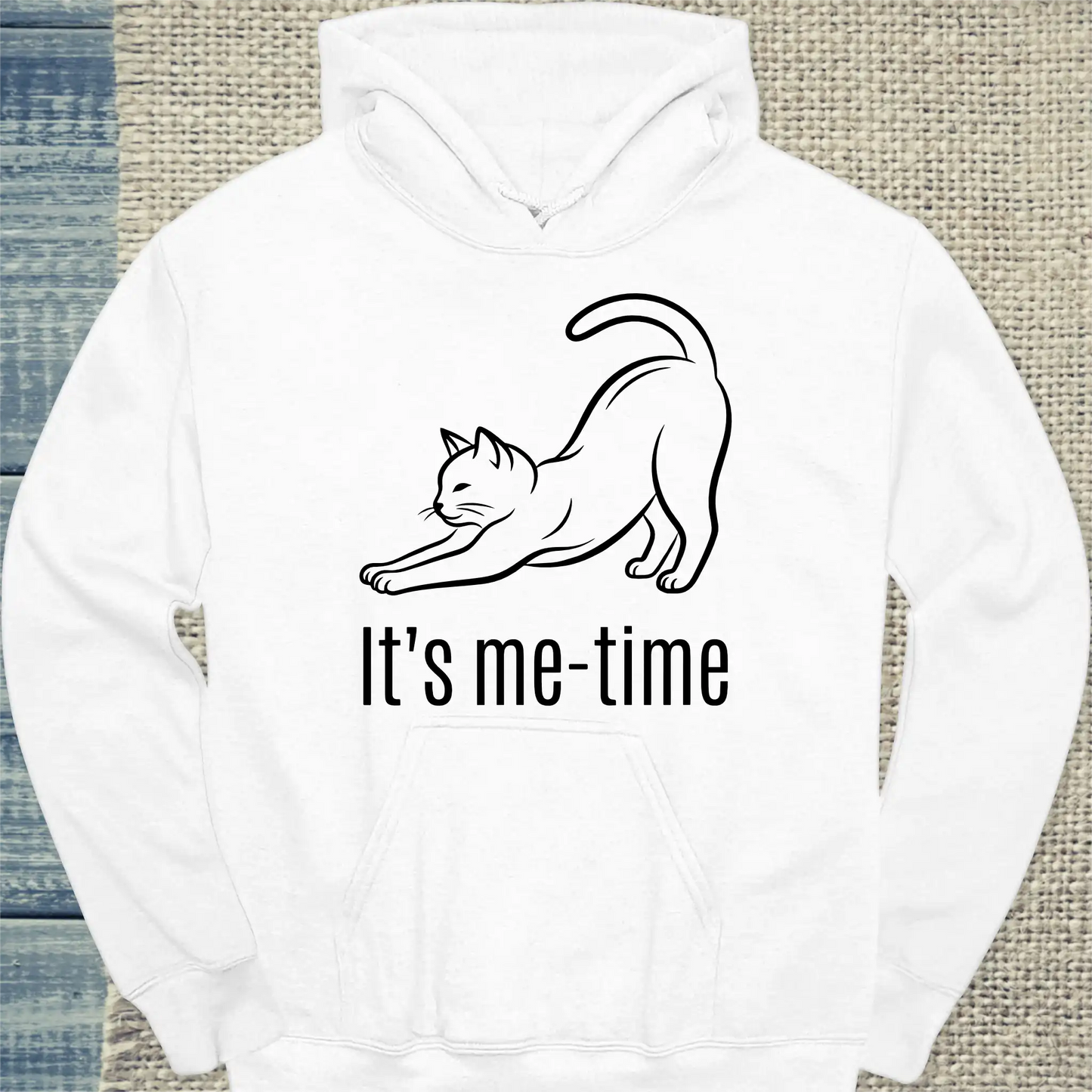 Hoodie - It's me-time - Unisex - Katze Weiß