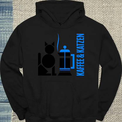 Hoodie - Kaffee & Katzen - Unisex - Katze & Kaffee Schwarz