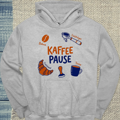 Hoodie - Kaffee Pause - Unisex - Kaffee Grau