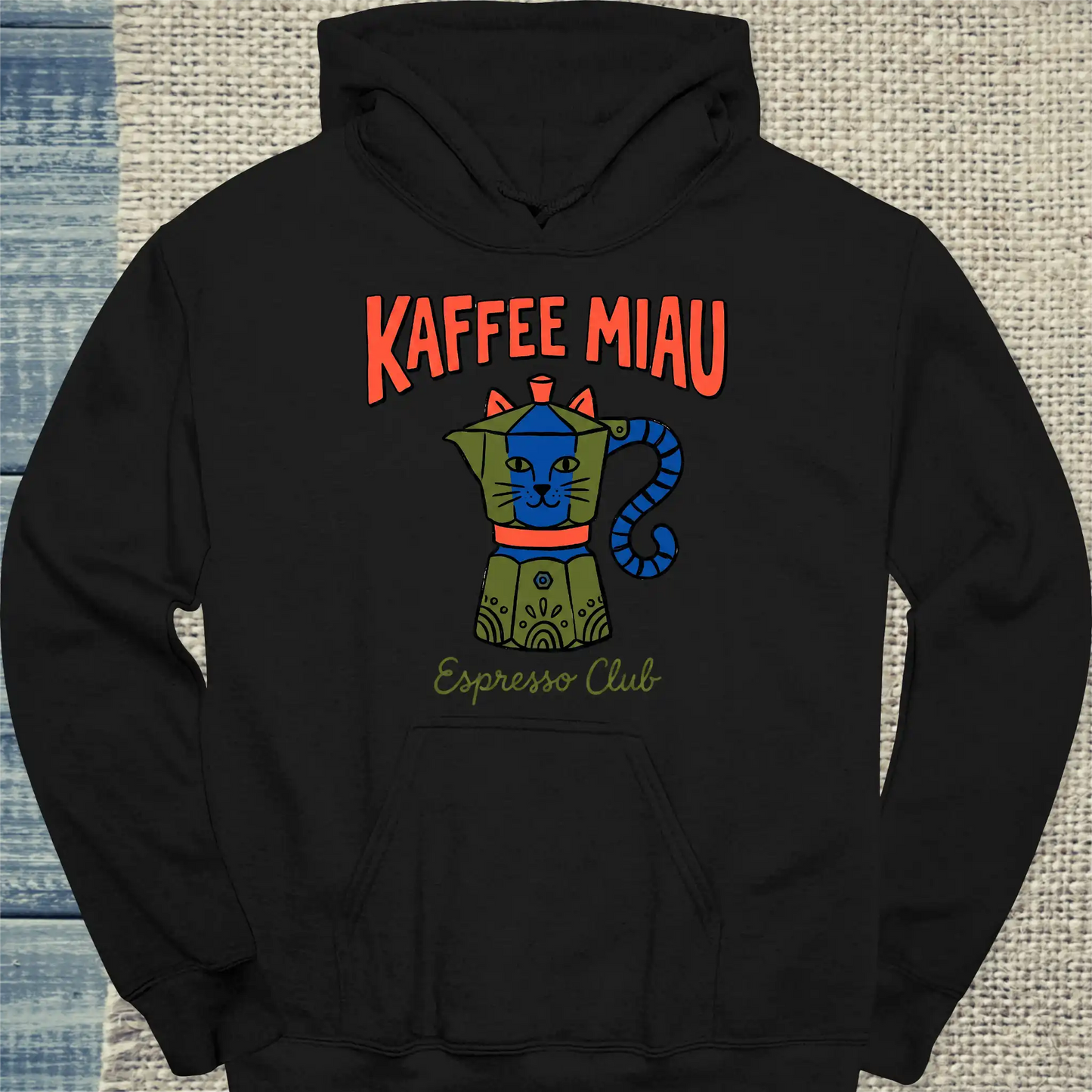 Hoodie - KaffeeMiau Espresso Club - Unisex - Kaffee Schwarz