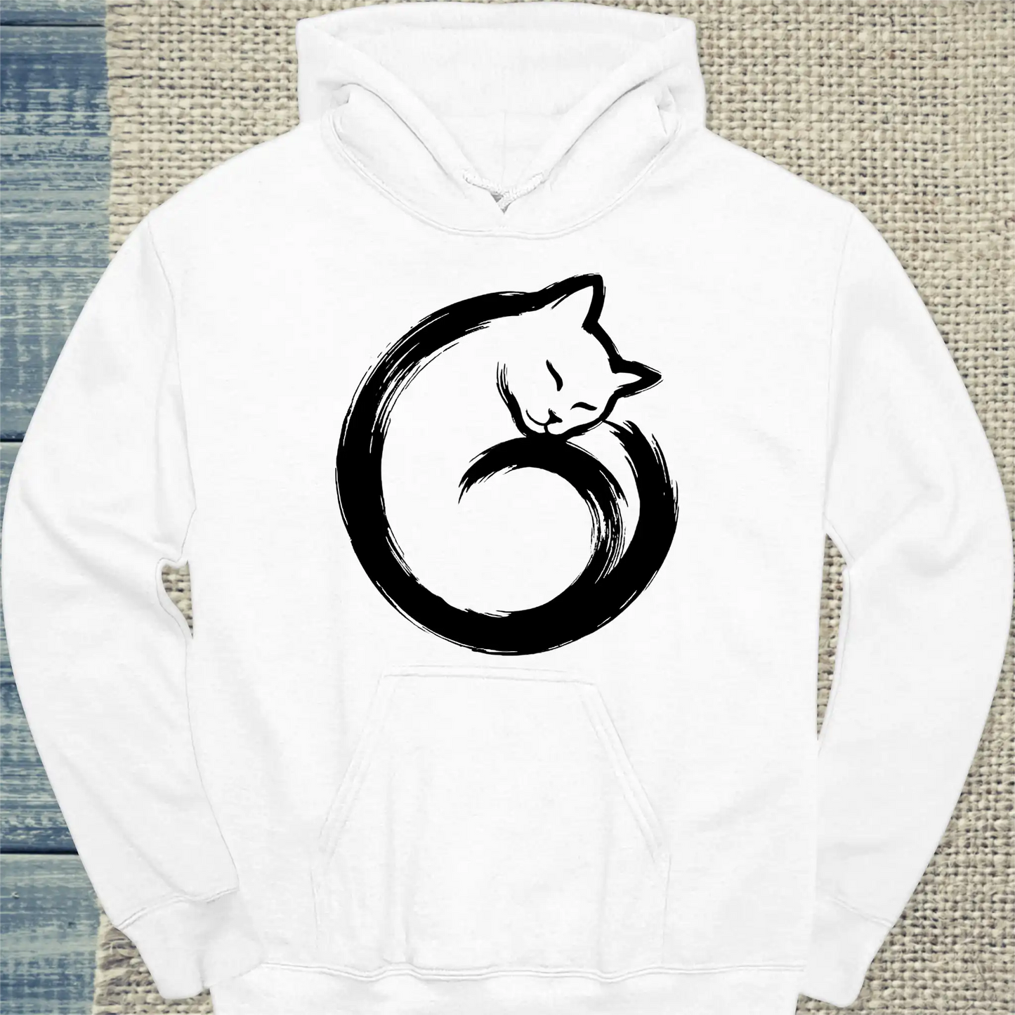 Hoodie - Katze Ying - Unisex - Katze Weiß