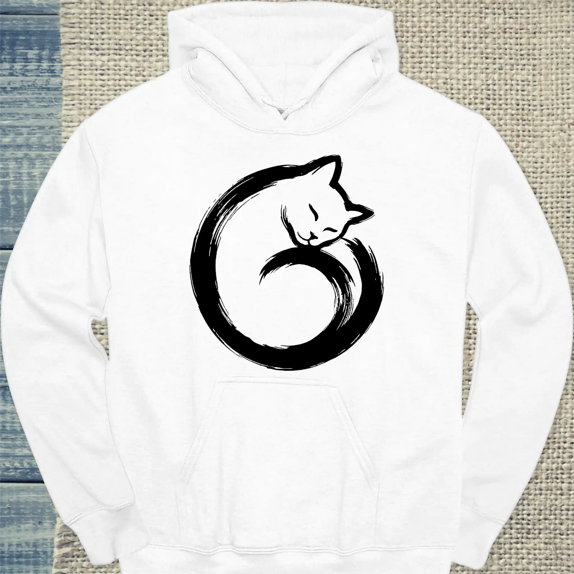 Hoodie - Katze Ying - Unisex - Katze Weiß