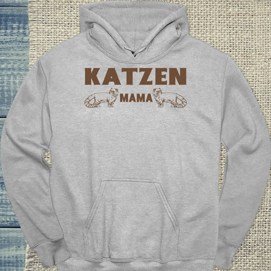 Hoodie - Katzen Mama - Unisex - Katze Grau
