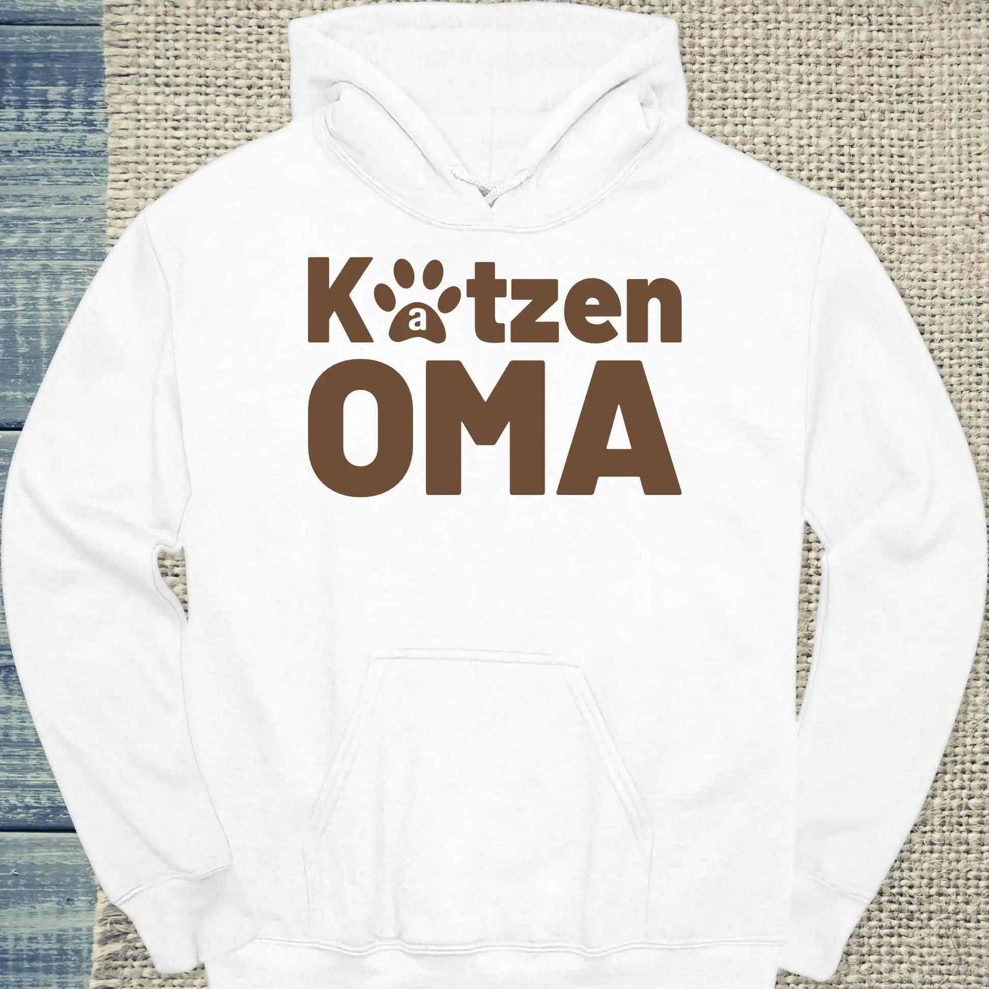 Hoodie - Katzen Oma - Unisex - Katze Weiß