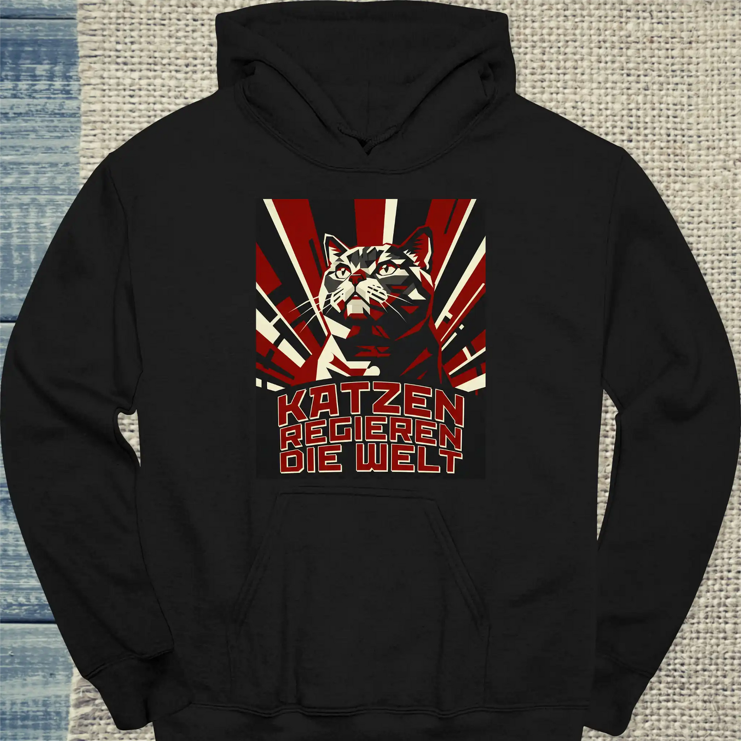 Hoodie - Katzen regieren die Welt - Unisex - Katze Schwarz