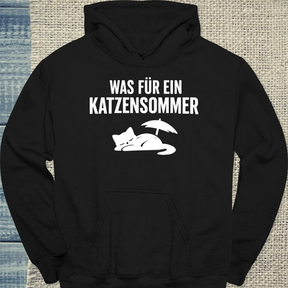 Hoodie - Katzensommer - Unisex - Katze Schwarz
