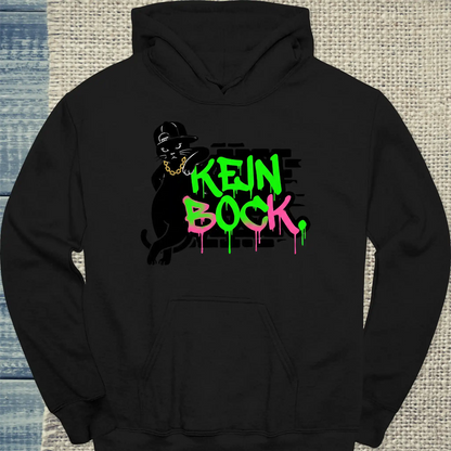 Hoodie - Kein Bock - Unisex - Katze Schwarz