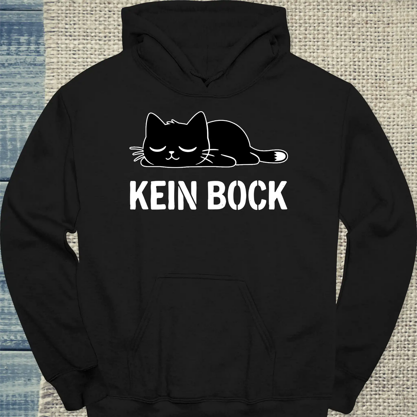 Hoodie - Kein Bock - Unisex - Katze Schwarz