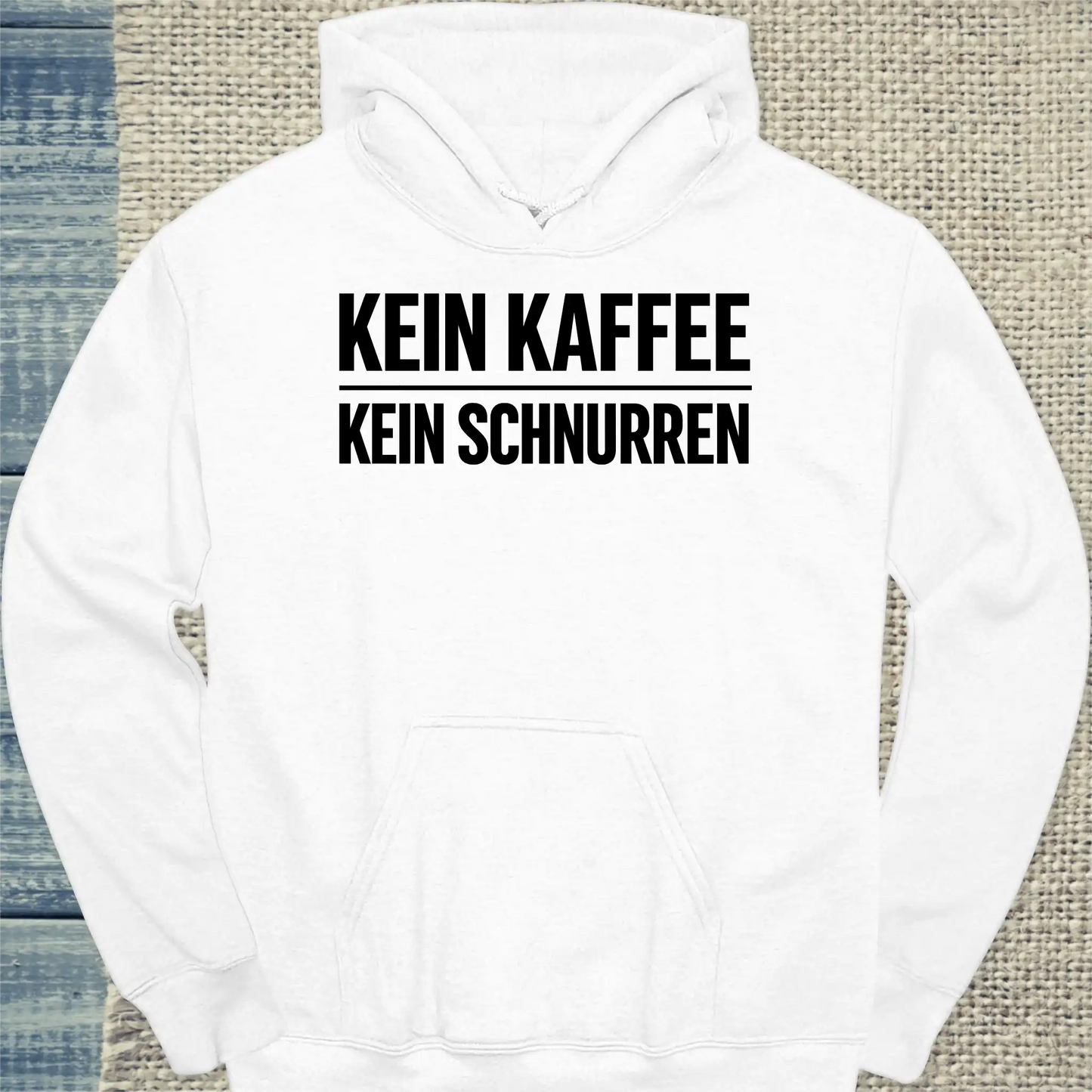 Hoodie - Kein Kaffee, Kein Schnurren - Unisex - Katze & Kaffee Weiß