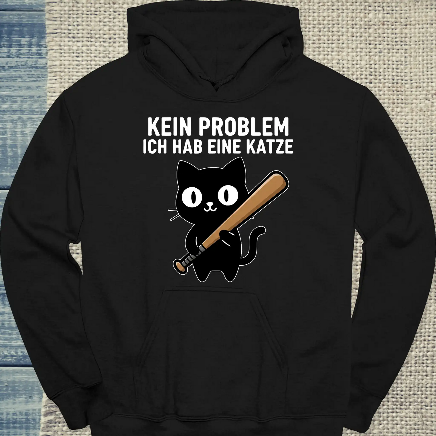 Hoodie - Kein Problem - Habe Katze - Unisex - Katze Schwarz