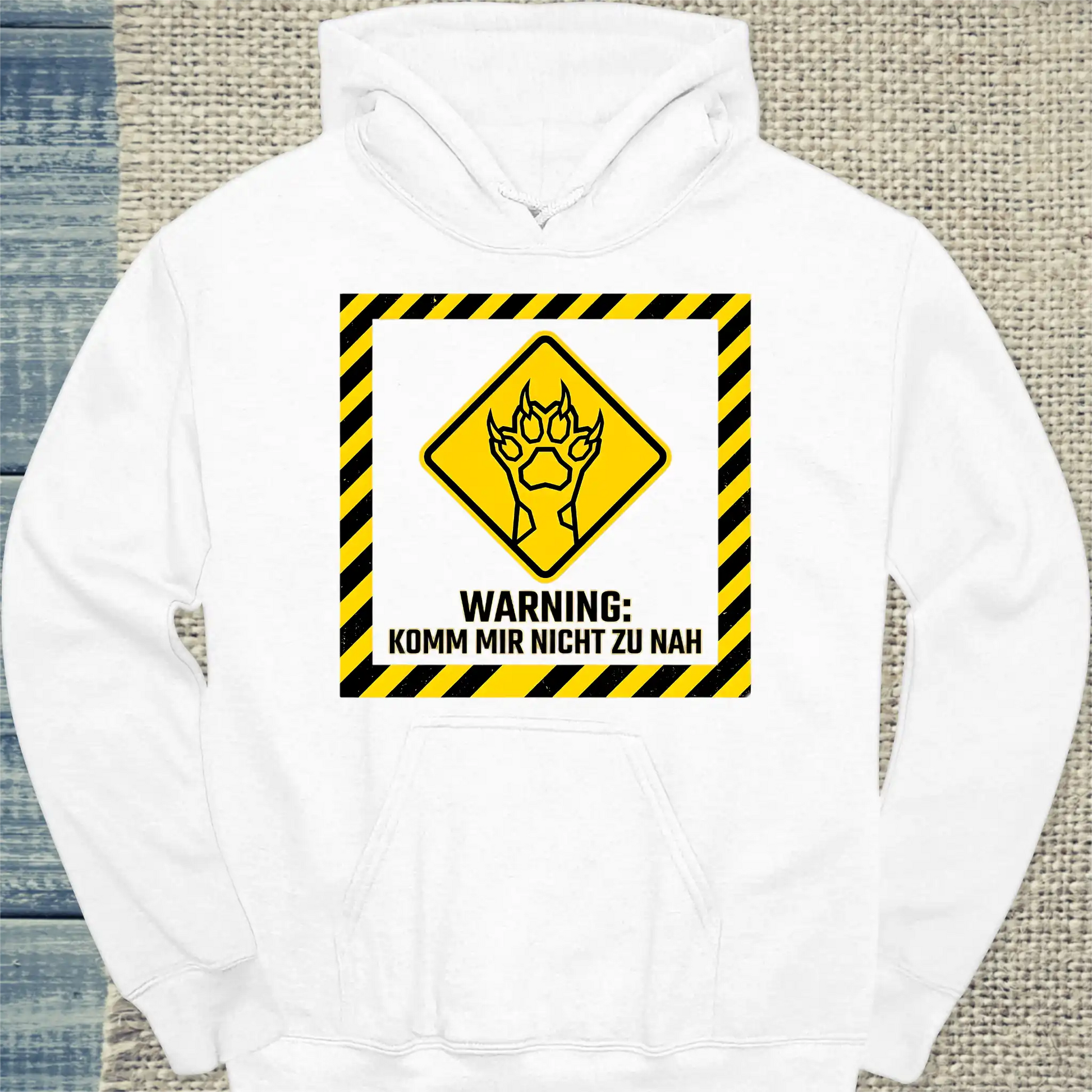 Hoodie - Komm mir nicht zu nah - Unisex - Katze Weiß