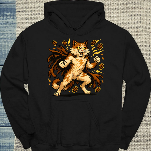 Hoodie - Latte Lightning - Superpfoten - Unisex - Superpfoten Schwarz