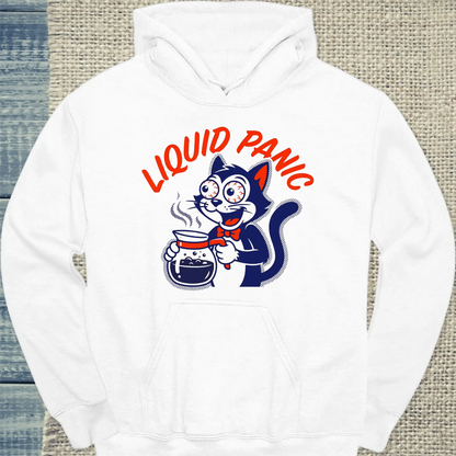Hoodie - Liquid Panic - Unisex - Katze & Kaffee