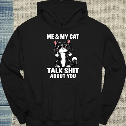 Hoodie - Me and my Cat - Unisex - Katze Schwarz