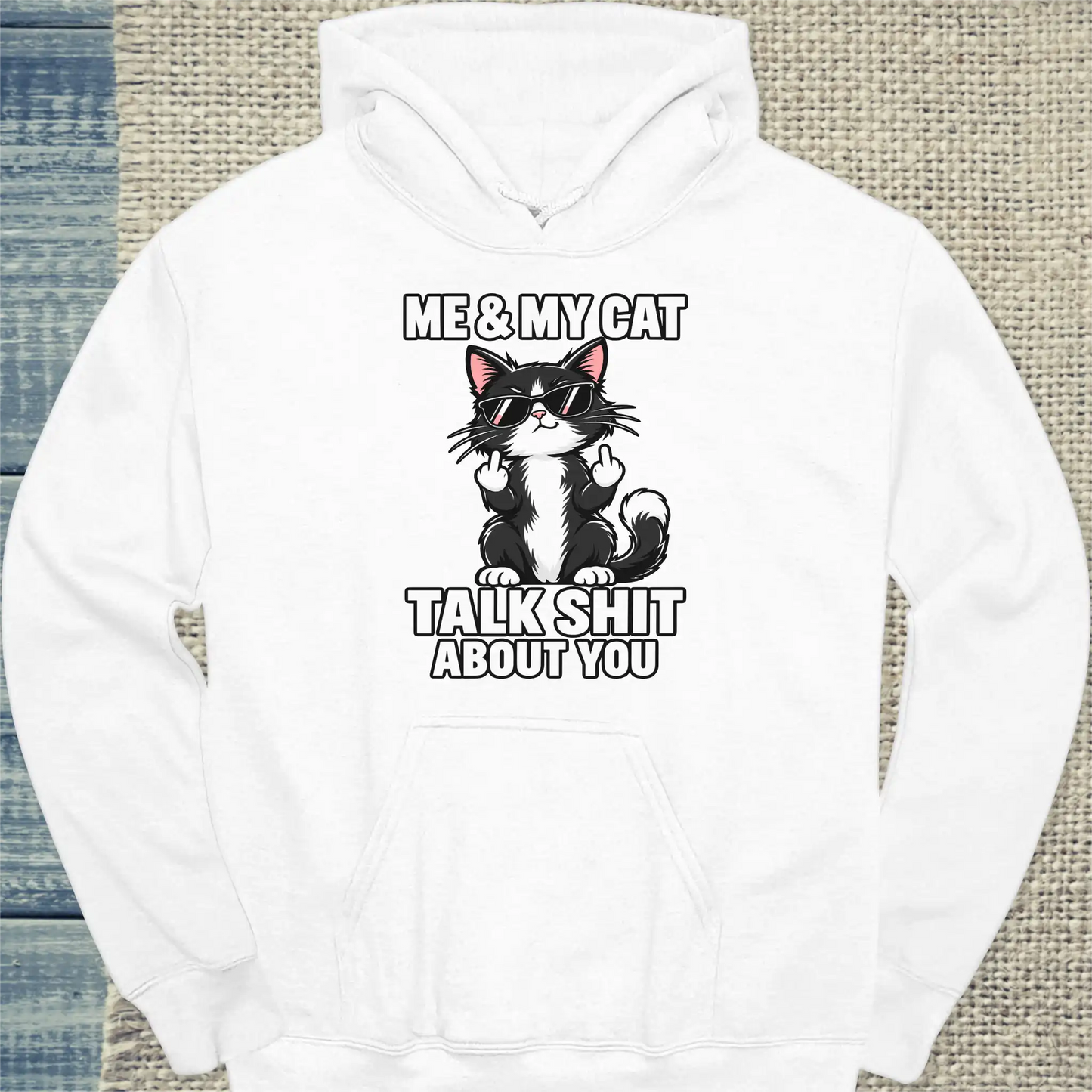 Hoodie - Me and my Cat - Unisex - Katze Weiß