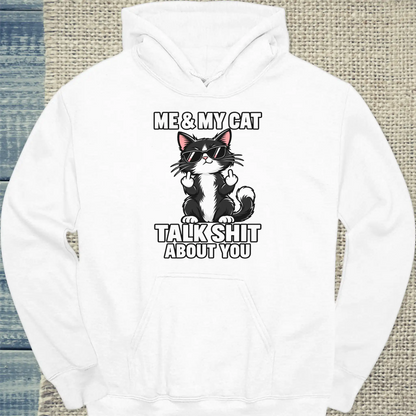 Hoodie - Me and my Cat - Unisex - Katze Weiß